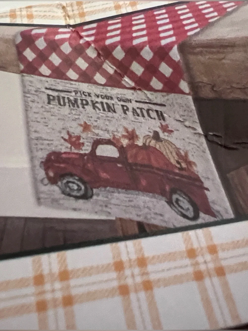 Tapestry Runner - Red Vintage Truck Fall Design